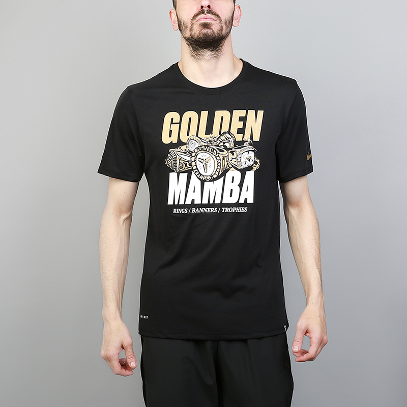 мужская черная футболка Nike Dri-FIT Kobe Basketball T-Shirt AJ2808-010 - цена, описание, фото 1